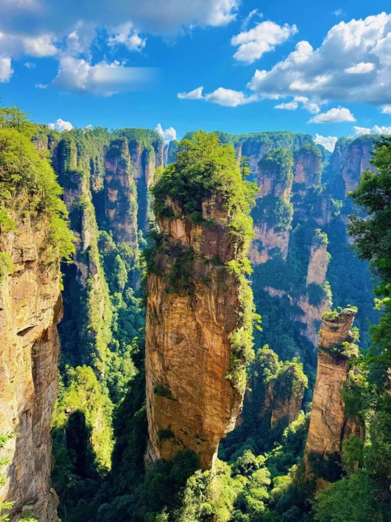 The Avatar sandstone pillars of Zhangjiajie National Forest Park