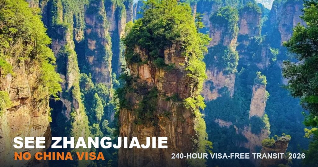 Zhangjiajie Avatar peaks - China 240-hour visa-free transit